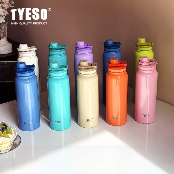 בקבוקי נירוסטה מבודדים של TYESO במגוון צבעים
